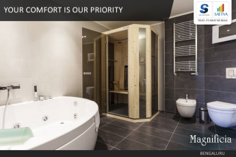 Health facilities with steam sauna and Jacuzzi at Salarpuria Sattva Magnificia