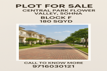 Secure Your Plot in Block F || Discover Central Park Flower Valley || 180 Sqyd Plot for Sale
