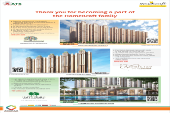 Thank you for becoming a part of  the ATS Homecraft, Noida