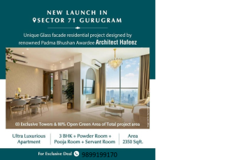 Glorious Glass Marvel: Architect Hafeez's Signature Residences in Sector 71, Gurugram