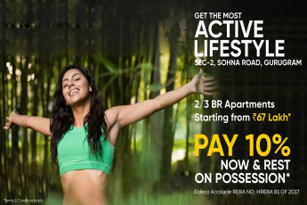 Pay 10% now & rest on possession at Eldeco Acclaim in Sector 2, Sohna, Gurgaon