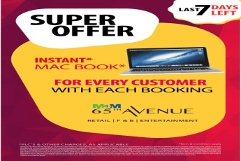 Now get free Mac Book on every booking at M3M 65th Avenue in Gurgaon