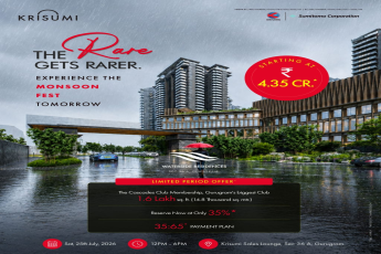 Limited Period Offer at Krisumi Waterside Residences || Experience the Monsoon Fest Tomorrow at Krisumi || Exclusive Cascade Club Membership with Krisumi
