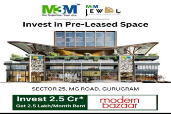 Invest in M3M Jewel: Prime Pre-Leased Commercial Spaces in Sector 25, MG Road, Gurugram