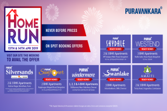 Puravankara Presents Home Run Projects in Bangalore, Chennai, Pune, Coimbatore