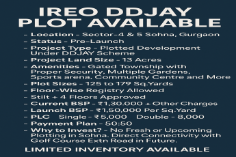 Secure Your Plot in Sector-4 & 5 Sohna, Gurgaon - Pre-Launch Offer by IREO