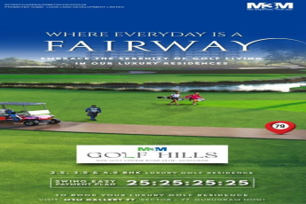 Where Everyday is a fairway, embrace the serenity of golf living in luxury residences at M3M Golf Hills in Sector 79, Gurgaon