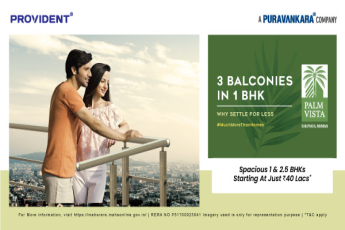 Spacious 1 & 2.5 BHK starting just Rs 40 Lac at Provident Palm Vista, Navi Mumbai