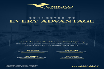 Unikko Industrial Park, Double Lane State Highway, Karnal, 30-acre plots