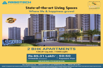 Nearing possesion and 50:50 payment plan at Assotech Blith in Sector 99, Gurgaon