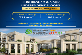 Signature Global City 81 Luxurious air conditioned independent floors with terrace garden in Sector 81, Gurgaon