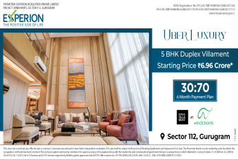 Ready to move in duplex villament Rs 6.96 Cr onwards at Experion Windchants, Gurgaon