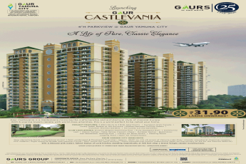 Prices starting Rs 31.90 Lac at Gaur Castlevania in Yamuna Expressway, Greater Noida