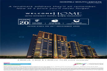 Welcome home with interest rates 6.74% onwards at Godrej South Estate in South Delhi