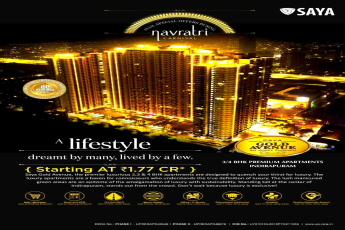 Book 3 and 4 BHK premium apartments Rs 1.77 Cr at Saya Gold Avenue in Indirapuram, Ghaziabad