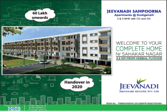 Apartment start from Rs 60 lakh onwards at Jeevanadi Sampoorna, Bangalore