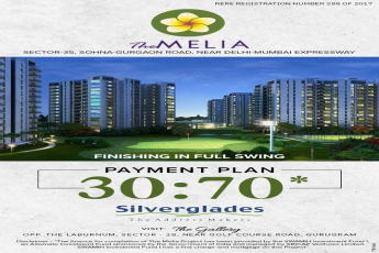 Finishing in full swing and 30:70 payment plan at Silverglades The Melia, South of Gurgaon