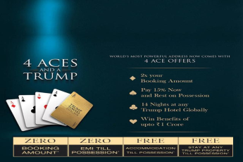 Pay 15% now and rest on possession at Trump Tower in Sector 65, Gurgaon