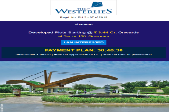 Developed plots @ Rs. 3.44 Cr. onwards at Experion The Westerlies, Gurgaon
