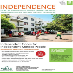 Independent floors for independent minded people starting from 85 lacs to 1.43 cr. at Vatika INXT Floors