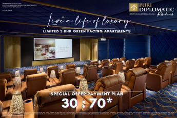 Limited 3 BHK Green Facing Apartments || Special Offer Payment Plan 30:70 || Live Luxury at Puri Diplomatic