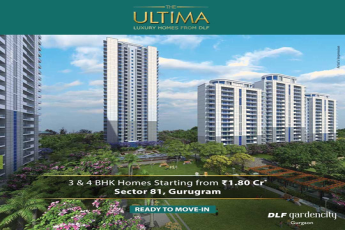 Book 3 and 4 home Rs 1.80 Cr onwards at DLF Ultima in Sector 81, Gurgaon