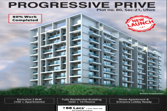 80% work completed at Progressive Prive in Navi Mumbai
