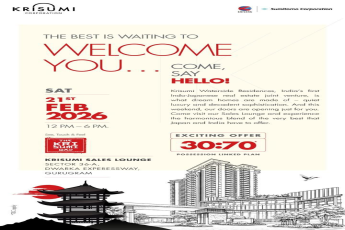 Join Us at Krisumi Waterside Residences Launch Event on 21st Feb 2026 in Gurugram