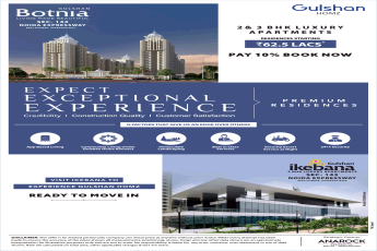 Book 2 & 3 BHK luxury apartments starting Rs 62.5 Lac at Gulshan Botnia, Noida