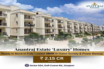 Anantraj Estate Luxury Homes: Opulent 3BHK Residences on Golf Course Road, Gurgaon