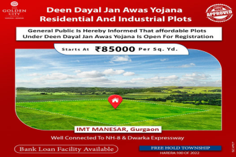 Golden City Offers Deen Dayal Jan Awas Yojana Plots in IMT Manesar, Gurgaon: A Blend of Residential and Industrial Development