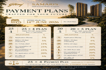 Unlock Exclusive Payment Plans at Godrej Samaris || Secure Your Future with Godrej's New Payment Plans || Limited-Time Payment Plan Offer at Godrej Samaris