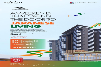 Discover Japanese Living with Krisumi Waterside Residences, Gurugram, Jan 24-25