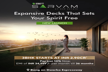 Discover Signature Global Sarvam: Luxury 3BHK starting at INR 2.90CR, Dwarka Expressway
