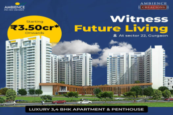 Ultra luxury 3/4 BHK and penthouse villas starting Rs 3.5 Cr at Ambience Creacions, Gurgaon