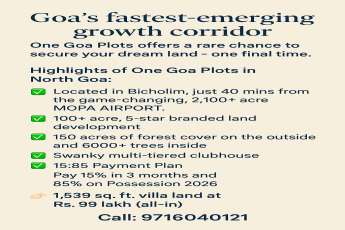 Secure Your Dream Land in Goa with One Goa Plots in Bicholim at Rs. 99 Lakh