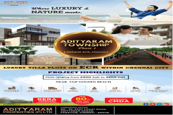 Adityaram Township luxury villa plots on ECR within Chennai City