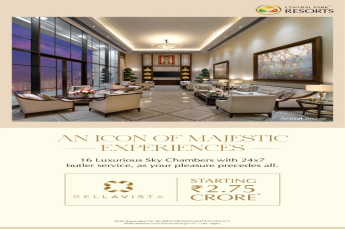 Presenting 16 Luxurious Sky Chambers with 24x7 butler service, as your pleasure precedes all at Central Park Bellavista, Gurgaon