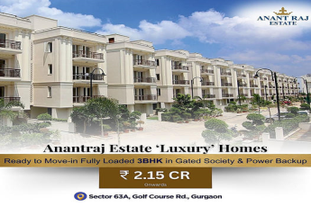 Anantraj Estate Luxury Homes: Opulent 3BHK Residences on Golf Course Rd, Gurugram