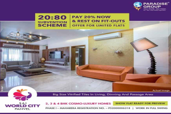 Show flat ready for preview at Paradise Sai World City in Navi Mumbai
