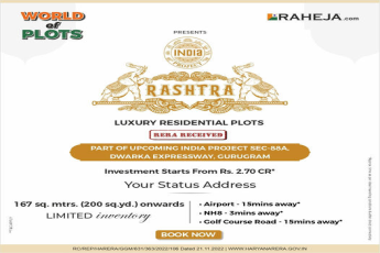 Presenting  Raheja India Rashtra part of the upcoming Project in Sector 88A, Dwarka Expressway, Gurgaon