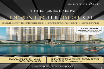 Investment starting from Rs 2.8 Cr onwards at Whiteland The Aspen in Sector 76, Gurgaon
