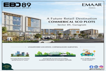 A future retail destination commerical SCO plots at  Emaar EBD 89 in Sector 89, Gurugram