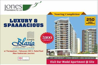 Jones Blazia offers Rs 5900 per sqft in Chennai