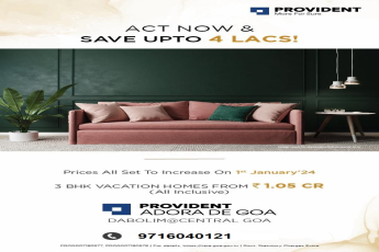 Unprecedented Savings at Provident Adora De Goa: Luxury 3 BHK Homes in Dabolim