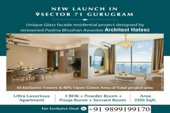 Architectural Marvel in Gurugram: The Grand Unveiling of Sector 71's Glass Facade Residential Project by Architect Hafeez