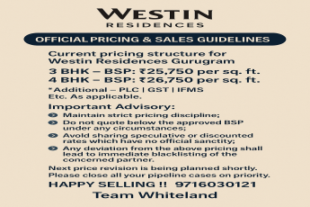 Secure Your Westin Residence Today || New Pricing Alert at Westin Residences || Official Pricing for Westin Residences Gurugram