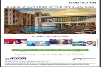 Ready-to-move-in homes starting from Rs 79 lakh at GODREJ 101, Gurgaon