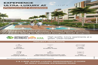 Signature Global City 63A: Unveiling Ultra-Luxury Homes at Gurugram's Prime Golf Course Extension Road