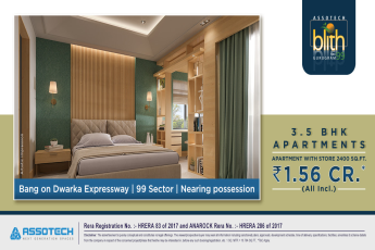 Book 3.5 BHK apartments Rs 1.56 Cr (all incl.) at Assotech Blith in Gurgaon